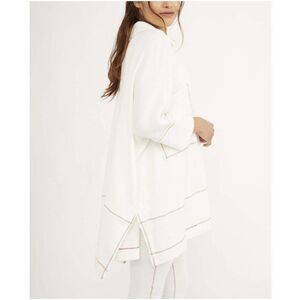 Intimately Free People Under The Stars Pullover In White Whisper M